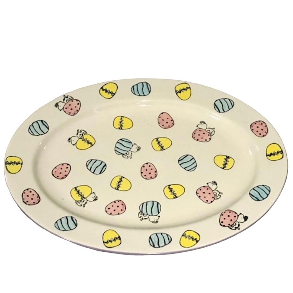 Peanuts Snoopy Colorful Eggs Oval Serving Platter